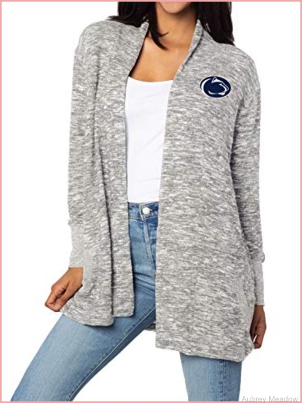 Cozy Fleece Open Front Cardigan with Pockets Ribbed Cuffs